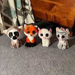 Ty 6 in. Beanie Baby Plush Toys - 4 total